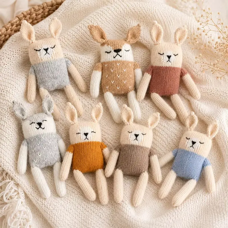 Knitted Cute Animals Doll - Newborn Photography Props - Image 4